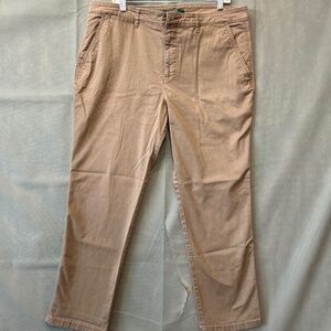 Lauren Ralph Lauren Pants Womens Plus 16W Tan /Khaki Career Trousers Stretch